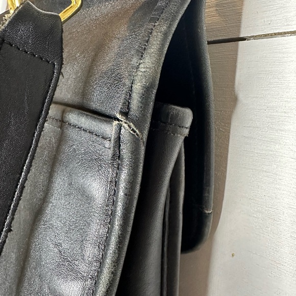 90's Vintage Coach 5266 Beekman Black Leather Briefcase,Messenger Bag + hang tag - Picture 15 of 16